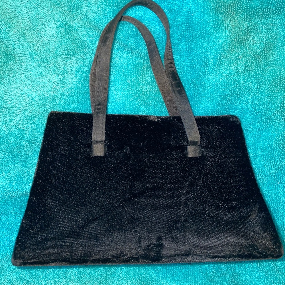 Black velvet special occasion purse